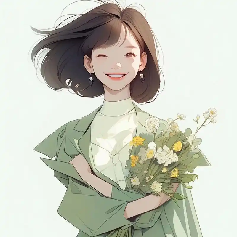夏如初‖ 适合夏天的清爽短发捧花女生头像 再更2期短发 ,蹲短发的宝