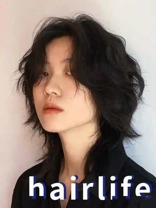 无性别风·中性狼尾烫_发型