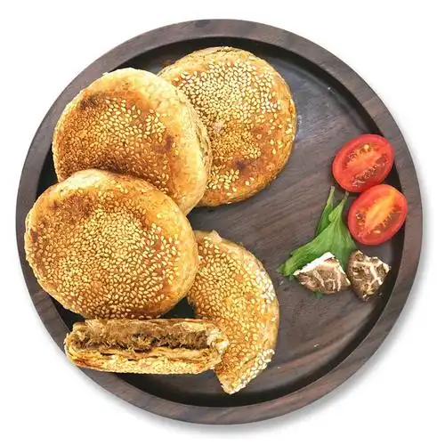 福成美食家 牛肉馅芝麻烧饼 速冻即食4片 400g/袋