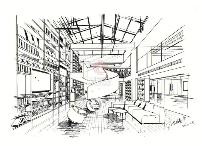 室内高分线稿#线稿  #手绘  #室内