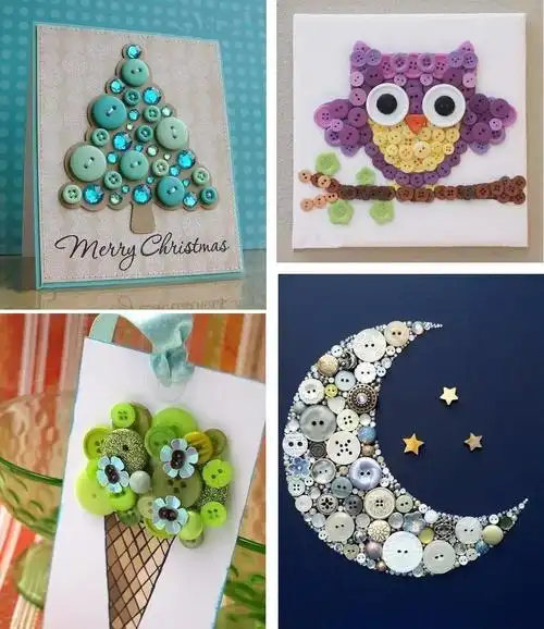 【diy】色彩斑斓的纽扣艺术画