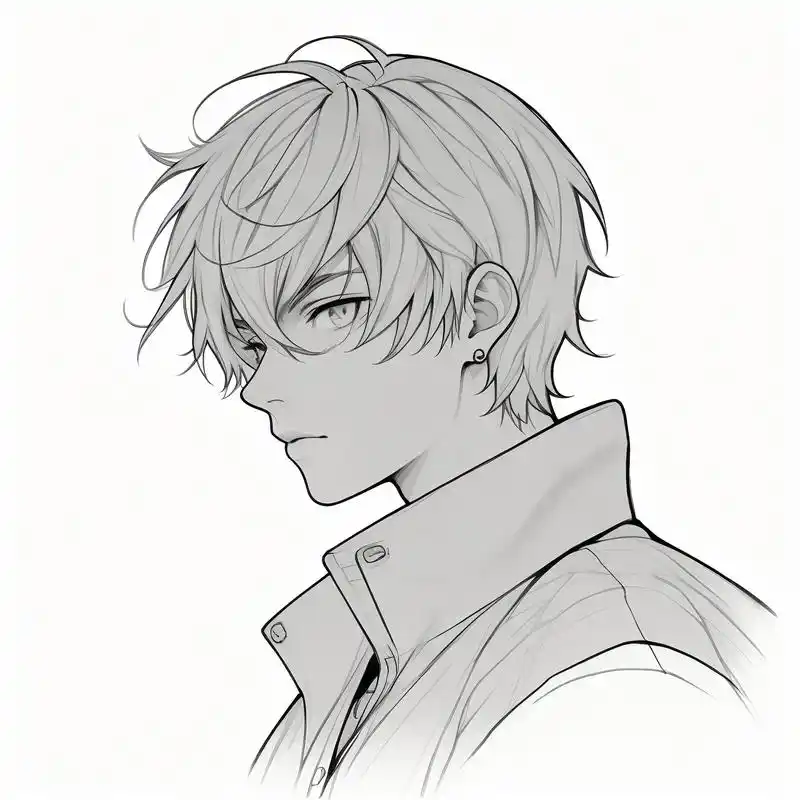 探索动漫男生的独特魅力,这组黑白风格的侧脸头像绝对让你心动不已!