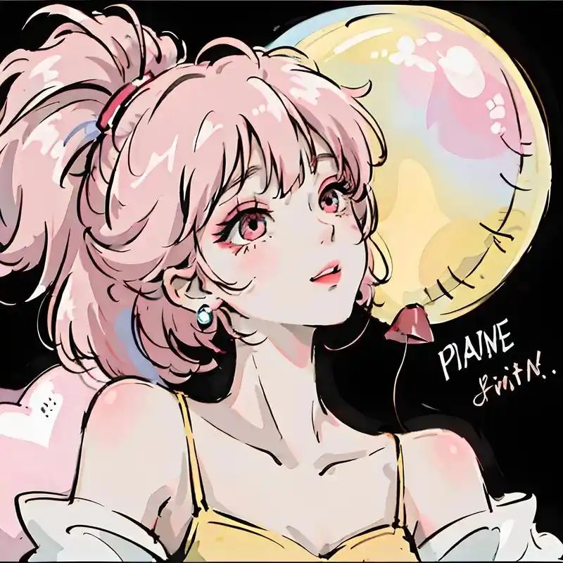 该换头像啦,粉红色女孩.粉红色告白气球#二次元 #美出高级感 - 抖音