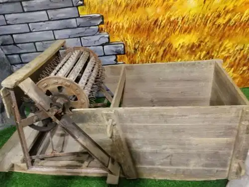 双人脚踏脱谷机