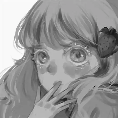 女生动漫头像黑白高清好看