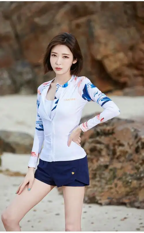 潜水服浮潜服全套水母服kalorie速干女分体保守防晒长袖泳衣专业冲浪