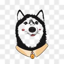 q版卡通二哈头像哈士奇素材