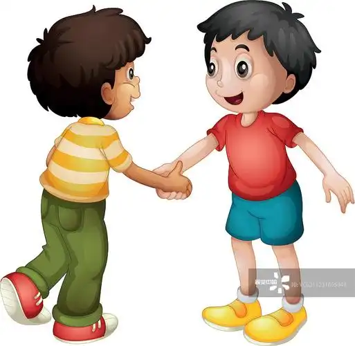 孩子们握手