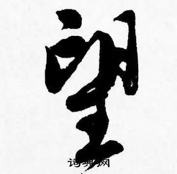 望字行书写法_望行书怎么写好看_望书法图片_词典网