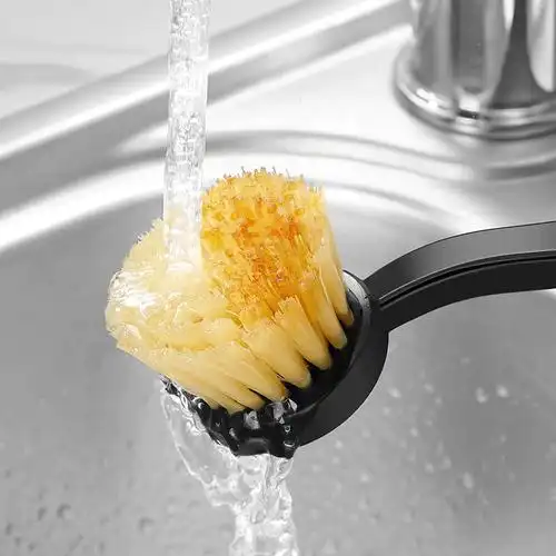 日本aisen刷锅神器厨房洗锅刷子家用不沾油不粘锅长柄锅刷不掉丝