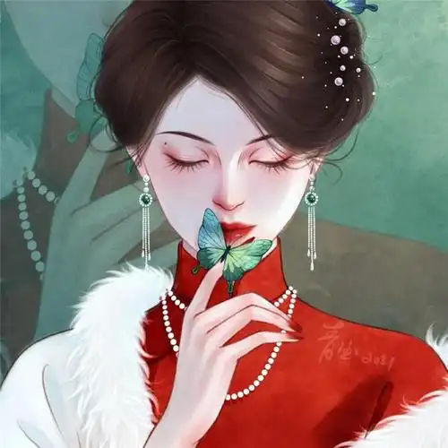 惊艳民国风女生头像 高清好看的手绘复古民国美女头像