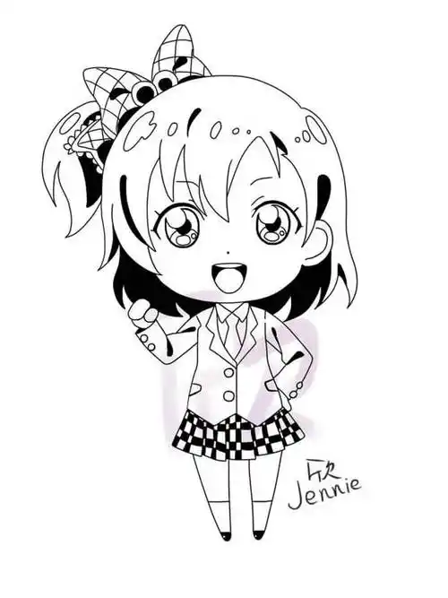 动漫简笔画卡通漫画手绘头像线稿二次元简笔画手绘线稿二次元可爱*^o