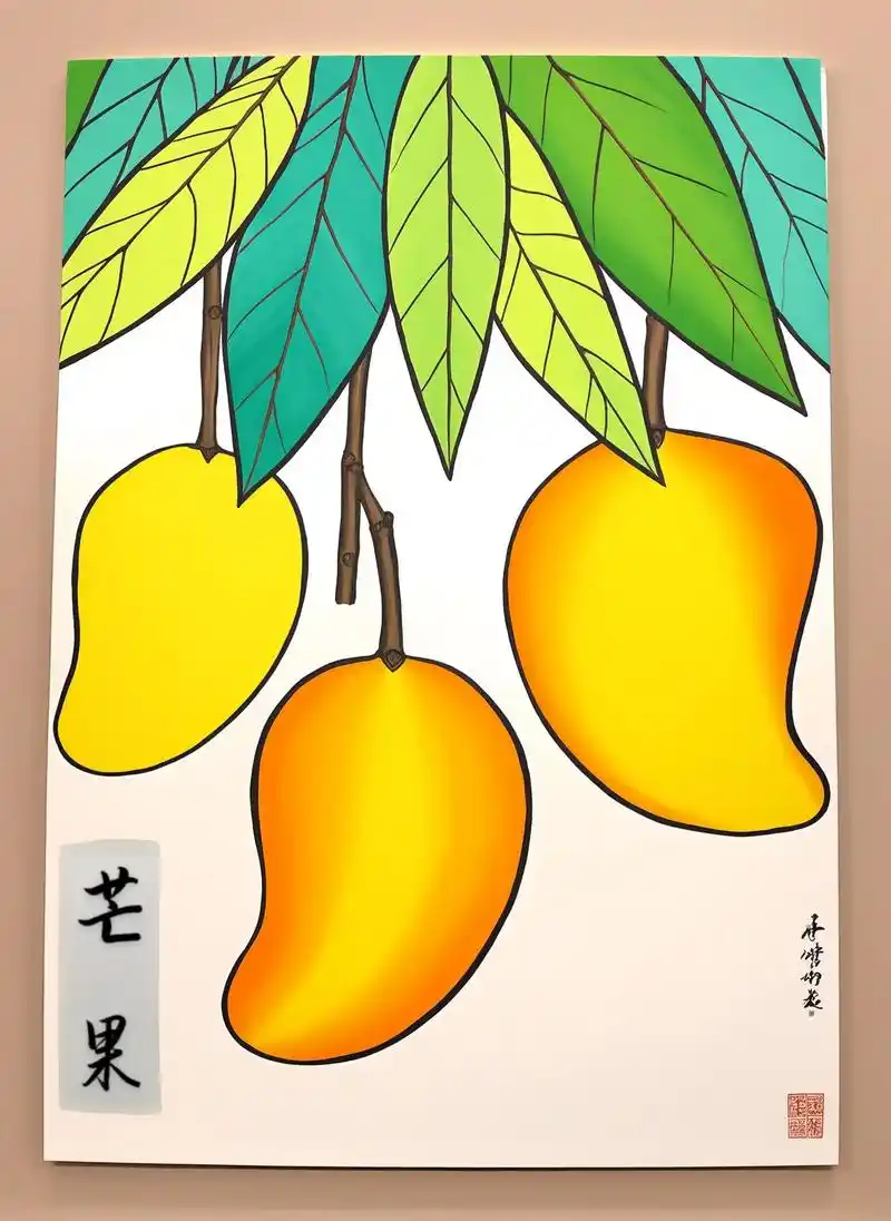 一起来画一个超可爱的芒果吧!