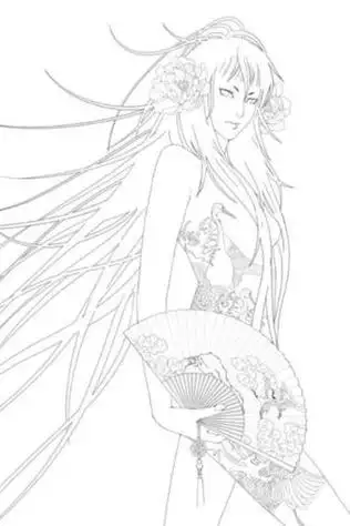 古风动漫女孩手绘简笔画