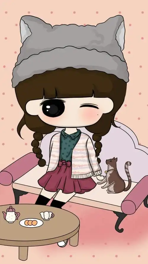 萌萌哒小希 头像 美图 女生 壁纸 锁屏 萌萌图 插画