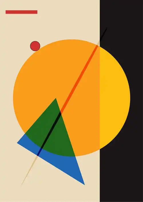 包豪斯风格点线面海报的设计练习版权nanjing/students/1 years ago