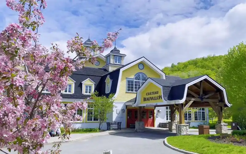 【4k】美丽的加拿大房子 魁北克社区 像住在森林里一样