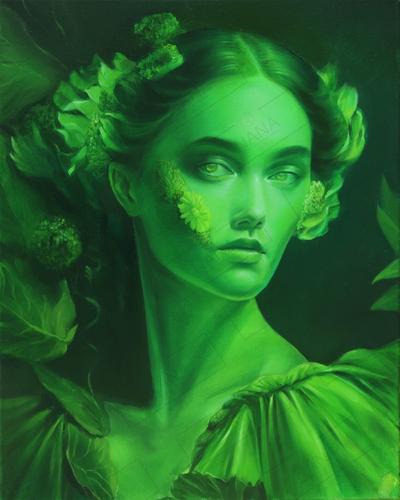 "色彩"系列-《绿色》1-  原作