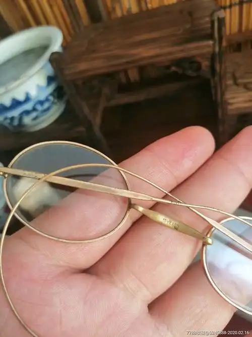 清代老金丝眼镜
