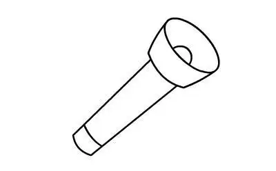 闪亮的手电筒简笔画