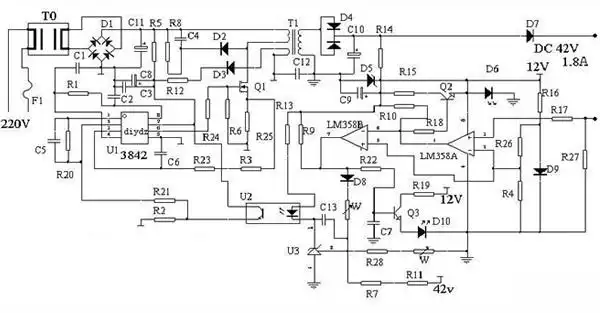 【电动车充电器电路图】电动自行车充电器电路图及工作原理