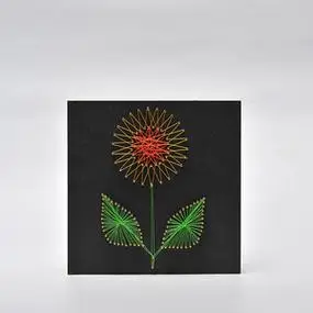 向日葵钉子绕线画太阳花diy材料包手工课作业团建手作毛线装饰画