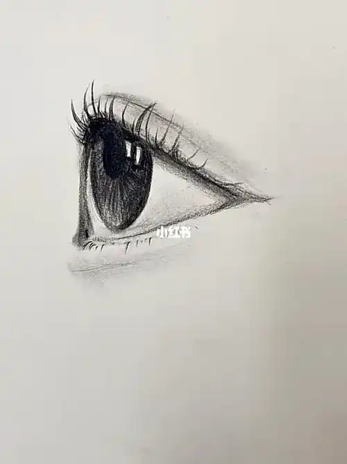 超简单素描侧面眼睛的画法