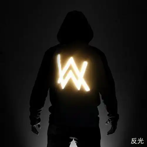 青年电音韩版宽松alan walker艾伦沃克春季潮流套头连帽男薄款
