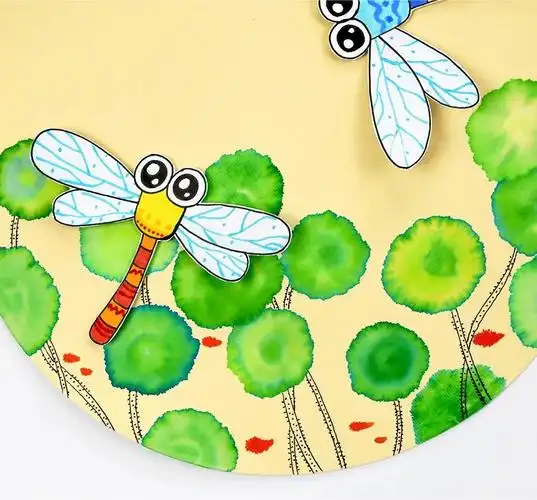 儿童画教程夏季幼儿艺术课程早有蜻蜓立上头