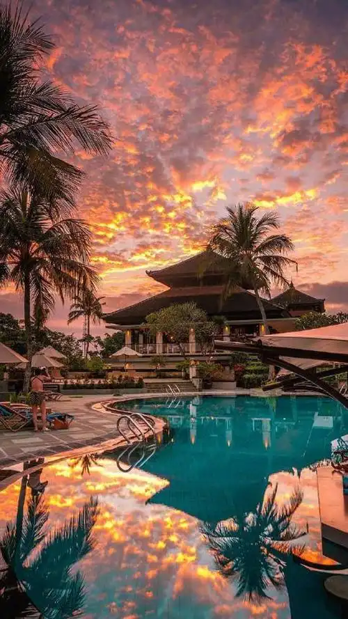 巴厘岛晚霞美景图片手机壁纸-风景-手机壁纸下载-美桌网