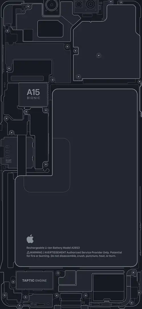 iphone13promax透视图壁纸线稿版