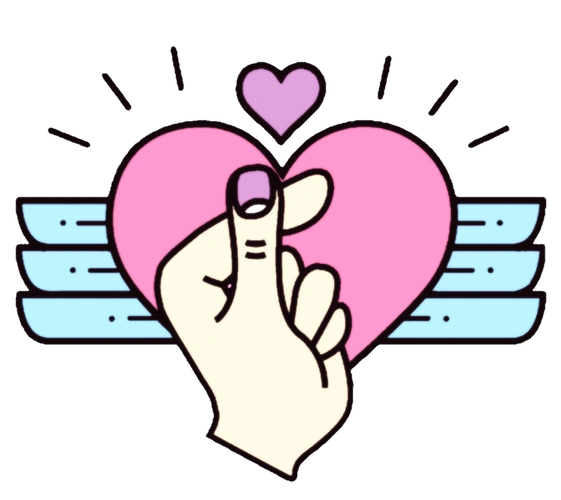 贴纸gif卡通gif比心gif笔芯gif撩gif