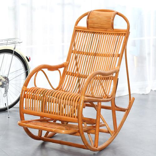 藤摇椅成年人摇椅午休椅藤条椅逍遥椅阳台休闲躺椅老人摇摇椅