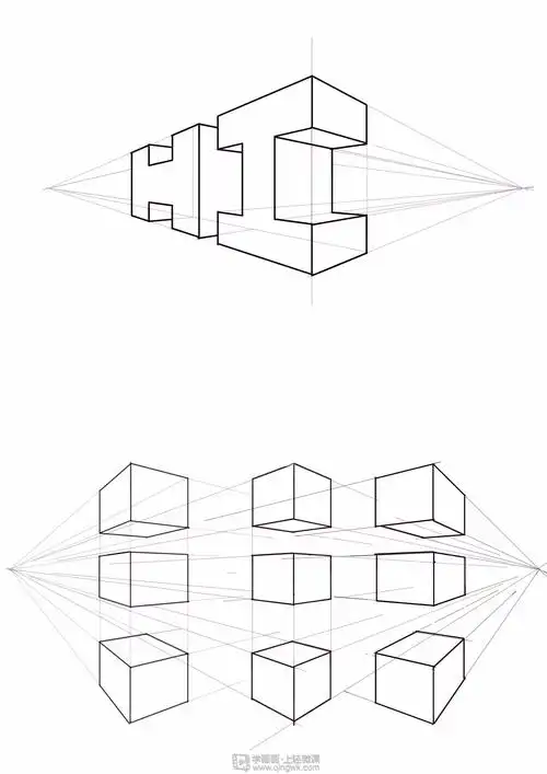 动漫插画基础——两点透视练习