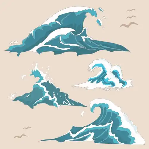 中国风古典复古雕花海浪