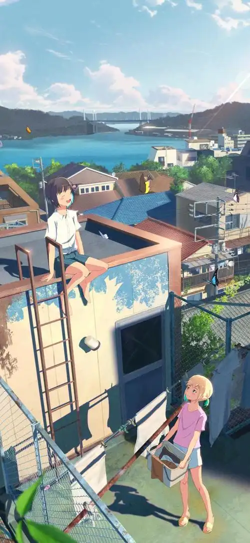 壁纸:超清动漫壁纸,没有比碧蓝的天空更治愈的了