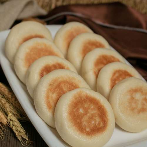 老面饼10个黑芝麻馅饼炸手工馍面饼加热即食半成品点心早餐面食材