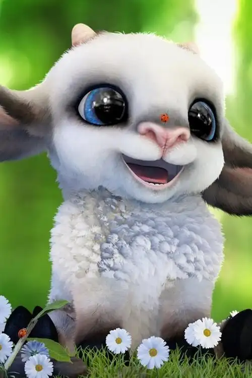 卡通羊,可爱的动物