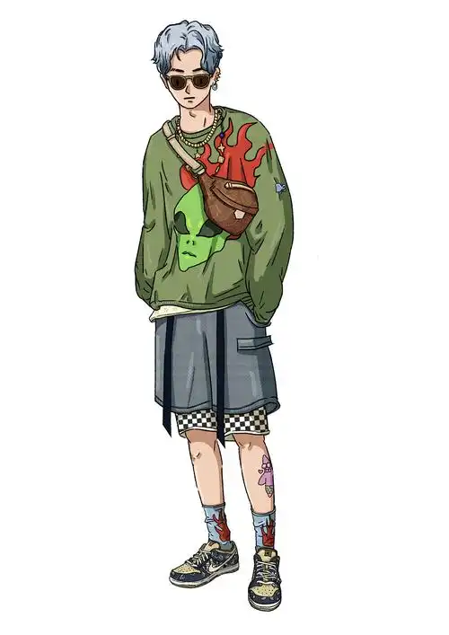 嘻哈原创人物设定·男|插画|新锐潮流插画|莱特大兄弟 - 原创作品