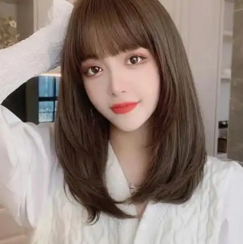 无需打理的齐肩发直发,打造清纯女神_飘逸直发_女生发型大全