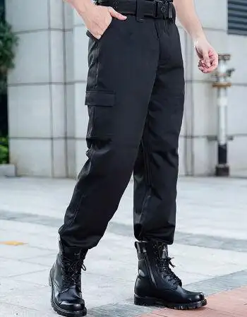 帕孚保安裤子男保安服工作裤夏季秋冬耐磨多口袋黑色劳保裤作训服裤子