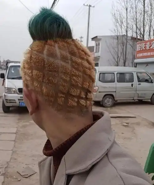 河北小伙顶"菠萝头"卖菠萝,顾客络绎不绝,最多一天卖800斤