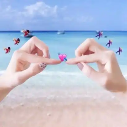 爱人手势爱心头像,情侣头像图片-回车桌面