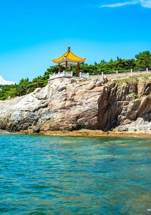 山东青岛汇泉湾八大关海滨海岸风光