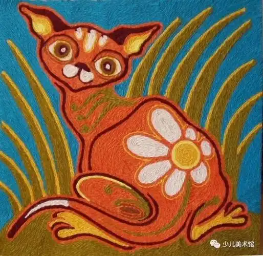 三年级:彩线贴画