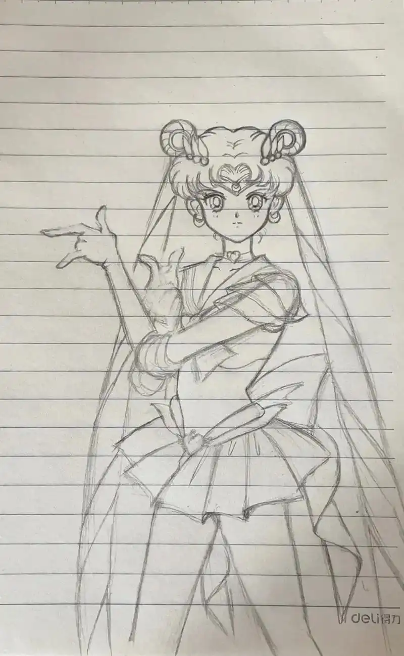 记忆中的水冰月…#美少女战士 #水冰月变身 #动漫 #手绘  - 抖音