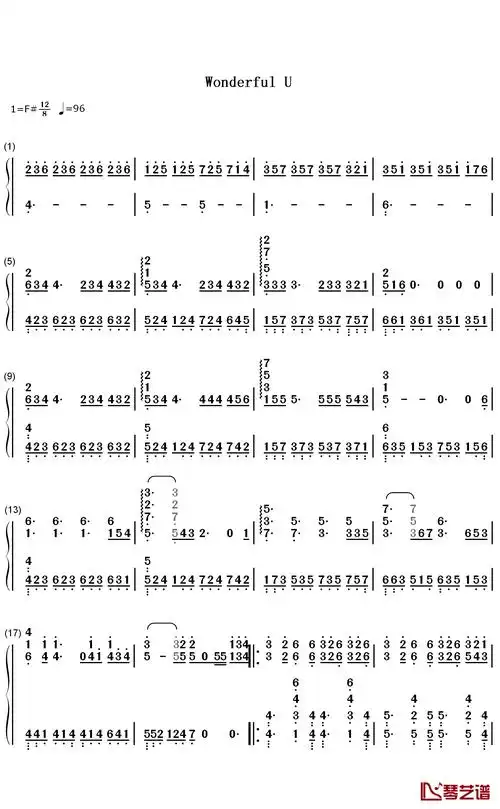 wonderful u简谱-aga-一场快要窒息而又渴望一丝温暖的无奈自救1