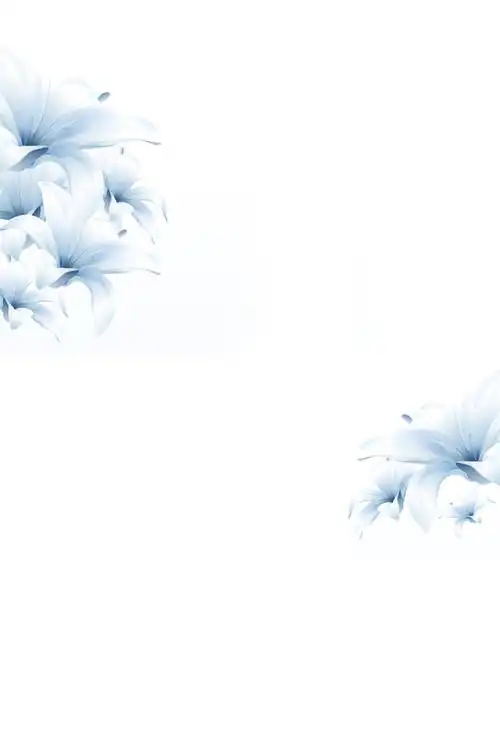 淡雅百合花背景图片ppt模板下载_熊猫办公