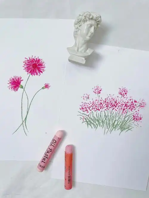 油画棒花卉速涂小清新画画零基础入门