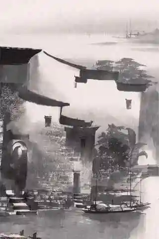 烟雨江南风景图片_烟雨江南风景图片大全_水墨画烟雨江南图片_江南